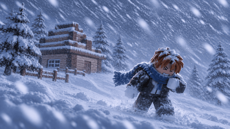 Visuel de l'expérience ❄️ Voxel Winter Survival ❄️